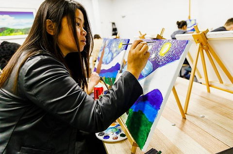 Wine & Paint Night At Brisbane 'Sip & Paint' Studio - Local Tourism 0