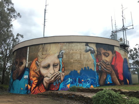 Willans Hill Water Tower Mural - Local Tourism 0