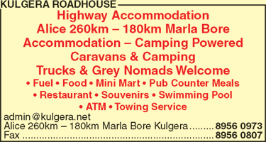 Kulgera Roadhouse - Accommodation Australia 1