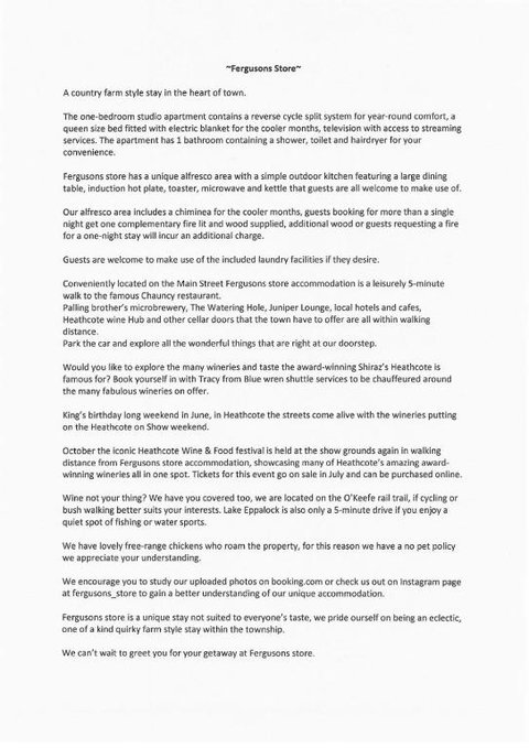 Fergusons Store - Local Tourism 1