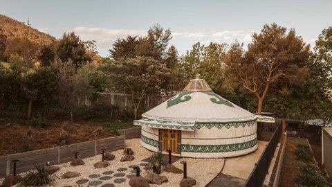 Mongolian Crafted Yurt With Private Spa And Spectacular Views - Accommodation Australia 0